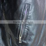 2015 New Style Black Mens Genuine Leather Jacket thumbnail-4