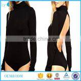 Women's Sexy Backless Long Sleeve Bodycon Black Bodysuit Tops Playsuit thumbnail-1