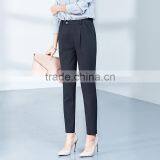 2017 Spring Summer New Black Haren Pants Waist Trousers Female Loose Nine Cigarette Pants Custom thumbnail-2