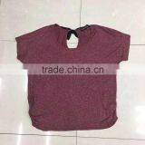 Women Batwing-sleeved Cotton T-shirt China Stock Clothing thumbnail-1