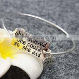 Latest Design Vogue Jewellery Bangle Cheap Price Adjustable Wire Bangle With Round Circle thumbnail-4
