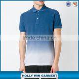 New Fashion Men Blue Gradient Polo T-shirts thumbnail-1
