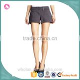 Stylish dark gray Customized High Quality office lady jeans Hot Shorts Wholesale