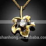 Leaves Pendant Zircon Necklace Fashion Ideas thumbnail-2
