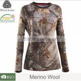 100% Merino Wool Hunting Equipment Camouflage Clothing,wholesale Camo t Shirts thumbnail-3