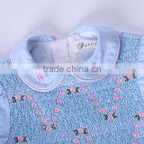 Latest Fashion Blue Smocked Dress Girls Stunning Smocking Clothing thumbnail-4