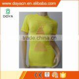 Women's Fashion Dri-fit T-shirt Seamless Jacquard Hit Color Fitness T-shirt thumbnail-1