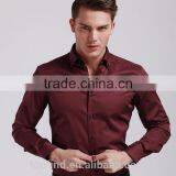 Yiwu Manufacturer Long Sleeve Burgundy Men Dress Shirts thumbnail-1