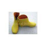 Fashion Ankle Rain Boots With Yellow Solid Color 6.3 Inch Shaft thumbnail-1
