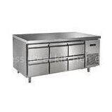 Six Drawer Stainless Steel Commercial Undercounter Refrigerator 350L , 1800 X700x850
