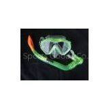Underwater Anti Fog Large Barrel Snorkel Mask Glasses With Double Feather PVC Skirt