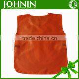 Custom Savety Hot 100% Polyester Orange Vest With Elastic Band thumbnail-5