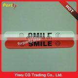CG-BR109 Hot Sale Smile Silicone Slap Bracelet thumbnail-1