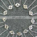 Dainty Disc Zodiac Bracelet Horoscope Pendant Minimal Star Sign Bracelet thumbnail-1