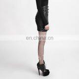 Punk Rave Q-270 Black High Waist Fetish Military Style Mini Skirt With Straps thumbnail-4