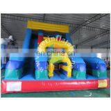 2017 Aier double tunnel inflatable water slide with a pool/commercial inflatable slide for sale