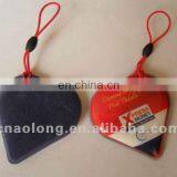 Loving Heart Customized Logo and Shapes Microfiber Smartphone Screen Cleaner for Promotion