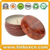 Round Metal Gift Box Candle Tin thumbnail-4
