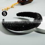 5colors New Luxury Baroque Colorful Rhinestone Fashion Colored Padded Headband For Women Party Hair Accessories thumbnail-7