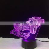 Sport Racing Car 7 Color Lamp LED Night Light For Kids Touch USB Table Lamp 3D LED LIGHT Formula 1 Sport Car thumbnail-4