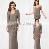 New Pleated Chiffon Sweetheart Neckine Mother Of The Bride Dress With Jacket thumbnail-1