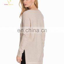 Opening Long Cashmere V Neck Knitwear Womens Sweater thumbnail-2