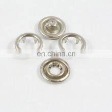 Common Wholesale Garment Custom Brass 10mm Round Double Ring Prong Snap Buttons
