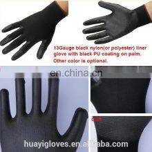 Form Fitting Polyester Shell Leak-proof Polyurethane Palm Coated Work Gloves PU Cloth Paint Gloves For Automotive Industry thumbnail-2