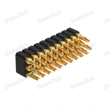 Dnenlink 2.54mm Pitch Triple Row H4.0mm Plane Contact Female Header Solder PogoPin Header thumbnail-4