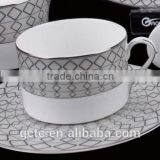 Bone China 15pcs Tea Set With Silver Decal thumbnail-4