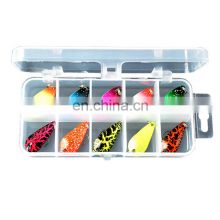 10pcs/Set Free Sample Metal Trout Spoon Fishing Lure Set Trout Bass Spoons Small Hard Sequins Spinner Spoon