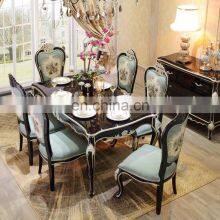 American Classic Style Solid Wood Structure Furniture 6 Chairs Dining Room Table Sets thumbnail-1