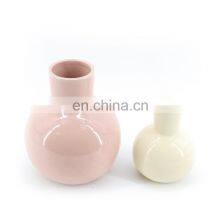 Yellow Cute Handmade Porcelain Ball Sublimation Vases Ceramic Decoration for Flowers thumbnail-2