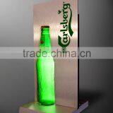 Brush Aluminum Bottle Display With OEM Design,led, LOGO
