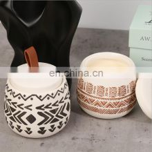 Trending Products 2021 New Arrivals Candle Luxury Custom Home Decoration Ceramic Jar Candle Scented Hotel Soy Wax Scented Candle