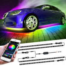 DC12V 252 Leds Dreamful Car Lights Outside IP65 Ambience Led Light Strip Bluetooth Addressable Car Underglow Light Kit thumbnail-3
