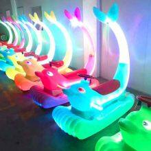 a Money - Making Tool for Street Vending in the Square: Children's Square Cars, Glowing Cars, Double - Seat Night - Light Cars thumbnail-3