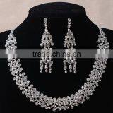 Hot Sale Women's Wedding Jewellery Sets Red Rhinestone Bride Necklace Set thumbnail-4