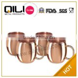 High quality 2oz stainless steel copper plating coffee mug