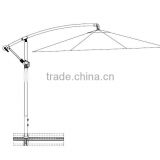 action crank easily lift hanging Umbrella