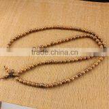 PBB018 Natural Wood Buddhist Prayer Mala Beads Necklace,Meditation 108 Mala Beads thumbnail-2