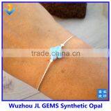 Новый поступление 2015 года. Браслет с цветочными опальными амулетами. Браслет из синтетических опальных бусин thumbnail-1