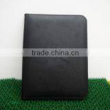 Luxury Zip Leather File Folder, Paper Cardboard File Folder, Multi-pocket Portfolio Folder