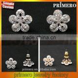 New Top Design Cubic Zircon Glittering Snowflake Stud Earrings thumbnail-1