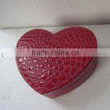 Heart Shape Cosmatic Box Cosmatic Case Wood and pu Material