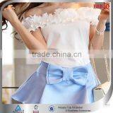 2015 Lady Flower Collar T Shirt