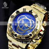 2015 Newest Luxury Top Quality Big Face IP Gold Stainless Steel Watch Man thumbnail-1