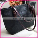 Korean Style Pure Color Fashion Handbag One Shoulder Embossing Bag thumbnail-1