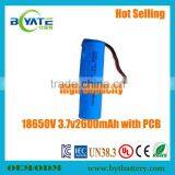 Hot Sell High Quality 3.7V18650 Shoes Battery With PCB Protection