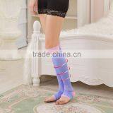 Sleep Foot Socks Varicose Beam Legs Purple Color for Ladies Latest Design W108 thumbnail-2